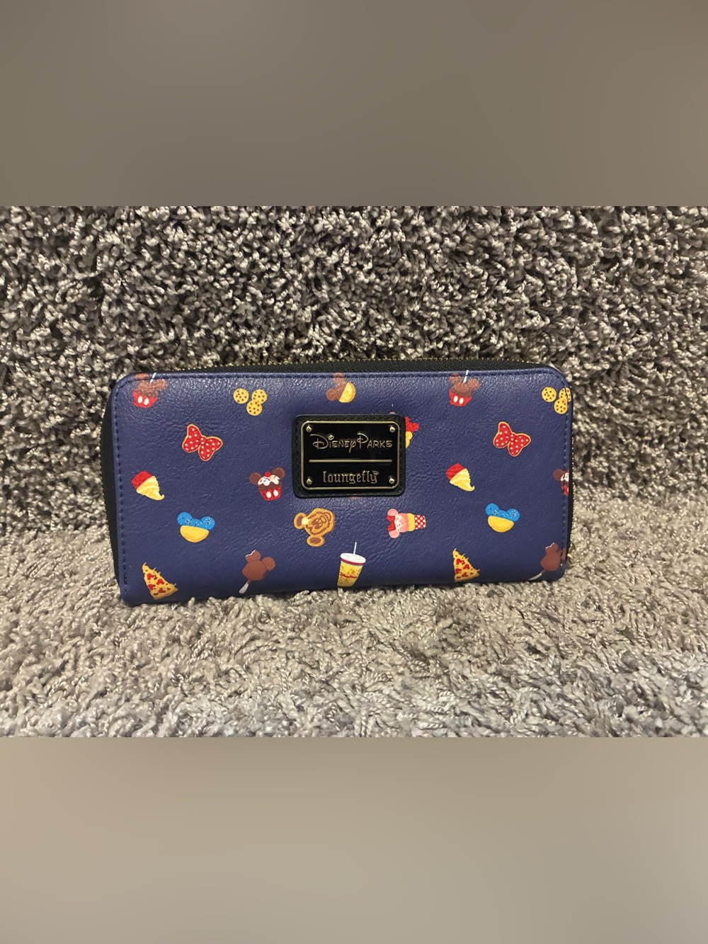 Disney Parks Loungefly  Food Snacks Icons Zip Wallet Mickey Pretzel Churro